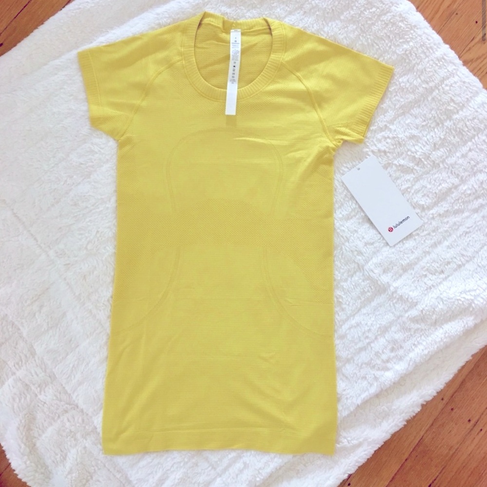 Lululemon SS Swiftly Soleil Yellow NWT Sz 4
